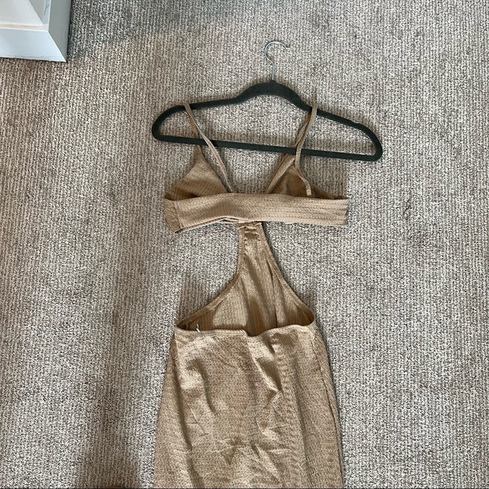 Shein Cutout Solid Split Hem Maxi Dress Size Medi… - image 8